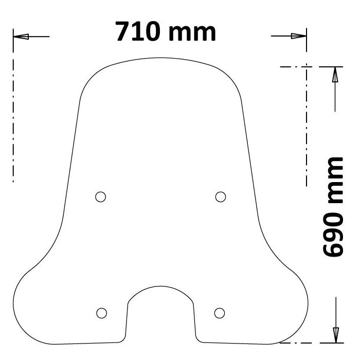 Isotta Screen | Clear | Piaggio Liberty 125i - 150i ABS E5 - Pyramid Motorcycle Accessories