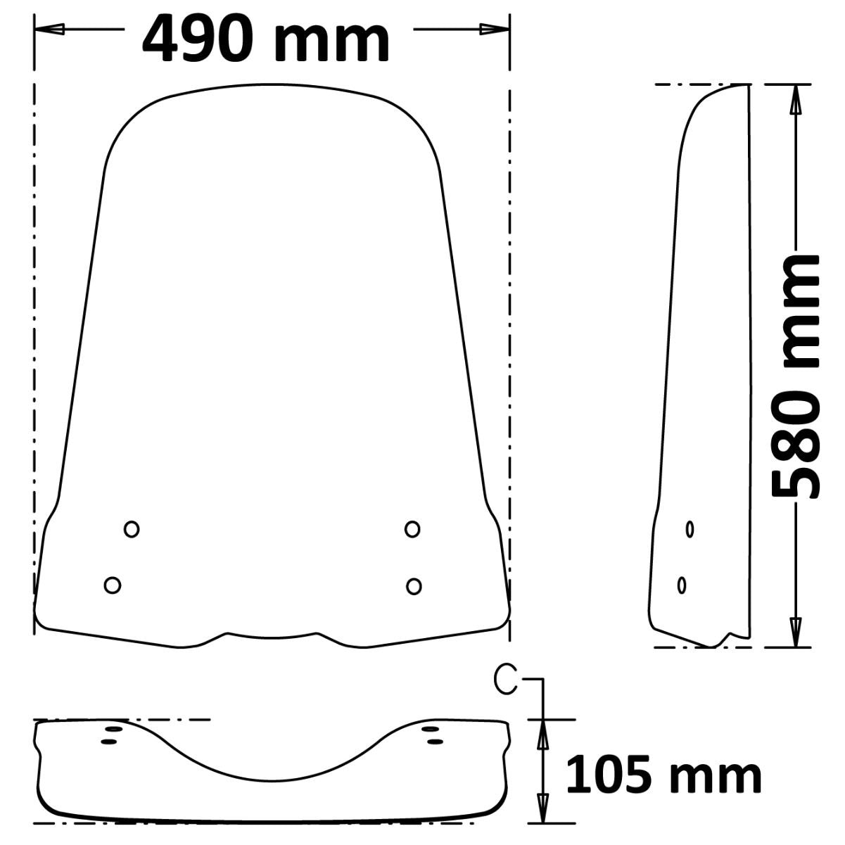 Isotta Screen | Super Soco CUX 2019> - Pyramid Motorcycle Accessories