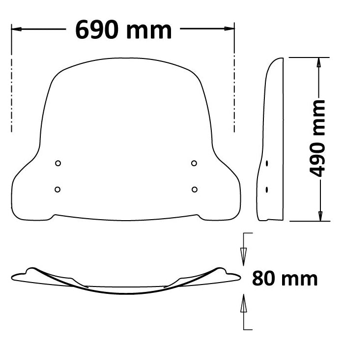 Isotta Low Screen | Segway E100 / 125 / 200S - Pyramid Motorcycle Accessories