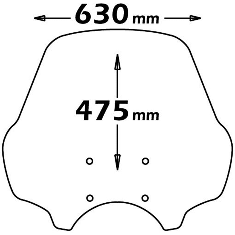 Isotta Medium Screen | Clear | Triumph - Bonneville 2008 >2012 - Pyramid Motorcycle Accessories