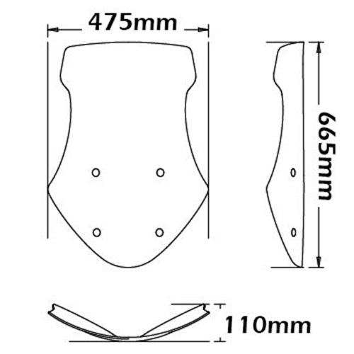 Isotta High Screen | Moto Guzzi Norge 850 2007-2011 and Norge 1200 2009-2011 - Pyramid Motorcycle Accessories
