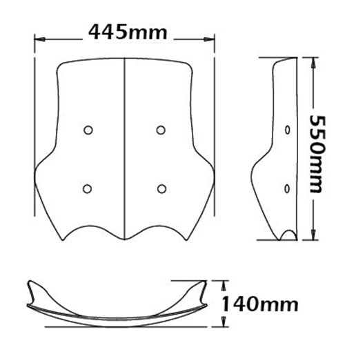 Isotta Medium Screen | Clear | Moto Guzzi Stelvio 1200 4V - Pyramid Motorcycle Accessories
