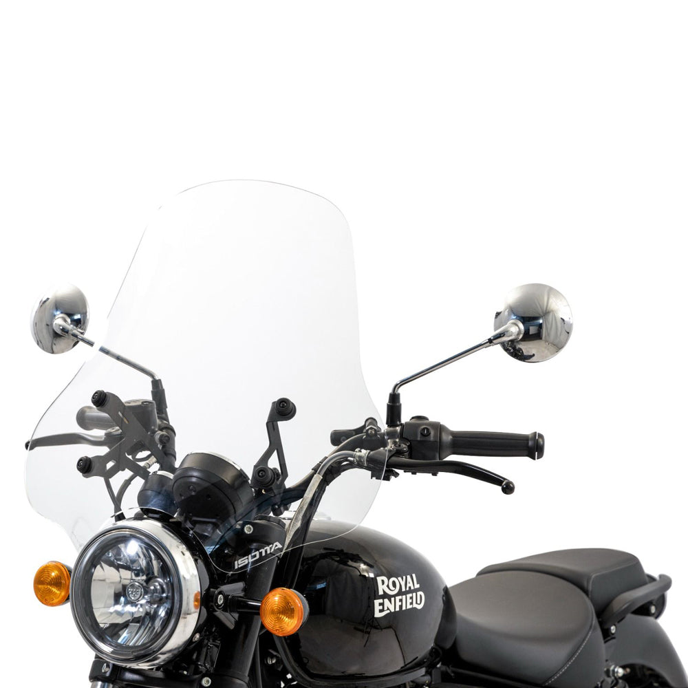 Isotta High Screen | Clear | Royal Enfield Meteor 350 Fireball (2021>) - Pyramid Motorcycle Accessories