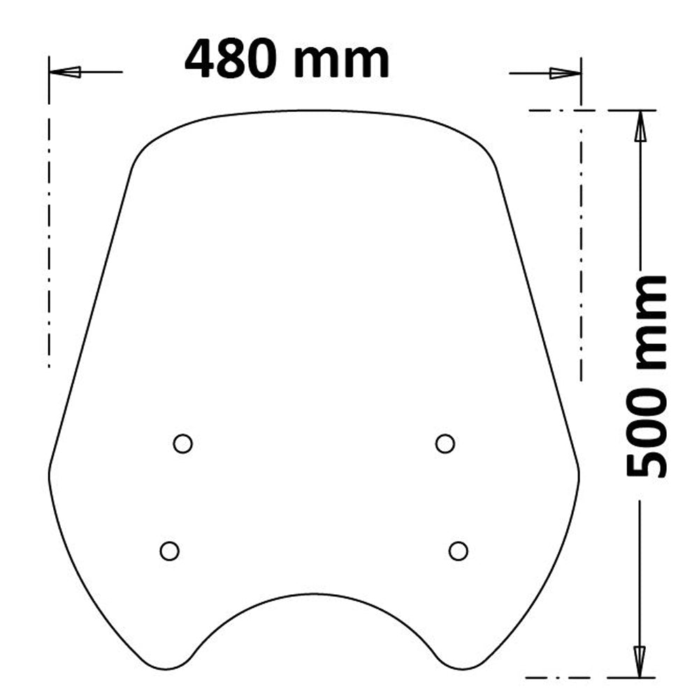 Isotta Medium Screen | Royal Enfield Super Meteor 650 - Pyramid Motorcycle Accessories