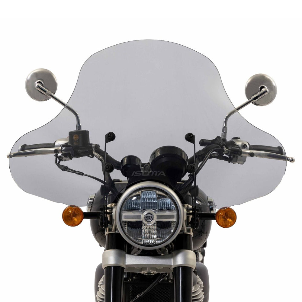 Isotta Batwing Screen | Dark Smoke | Royal Enfield Super Meteor 650 2023 - Pyramid Motorcycle Accessories