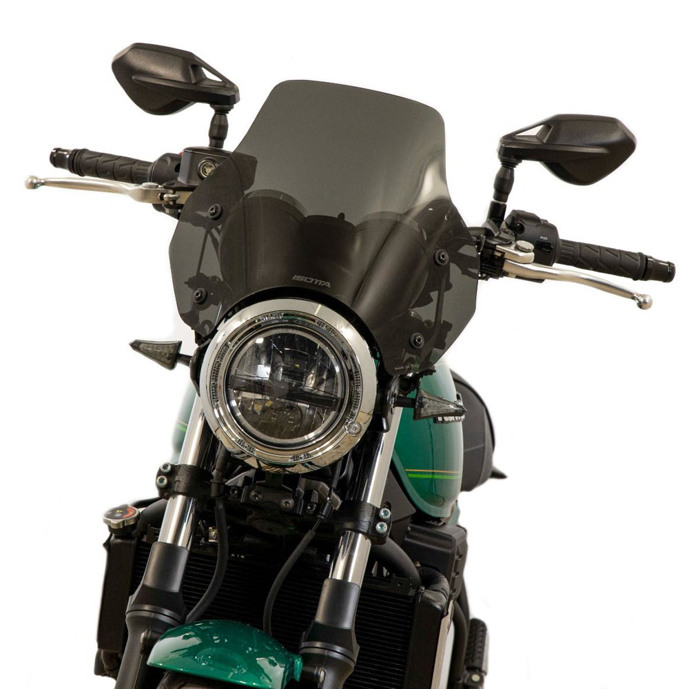 Isotta High Screen | Dark Smoke | Kawasaki Z650 RS - Pyramid Motorcycle Accessories