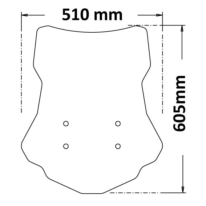 Isotta High Screen | Clear | Suzuki V-Storm 1050 2022> - Pyramid Motorcycle Accessories
