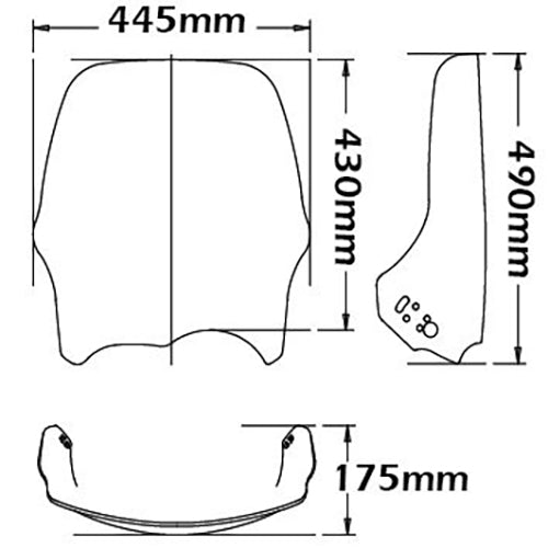 Isotta Air Flow Low Screen | Clear | BMW R 1150 GS 2000-2003 STD - Pyramid Motorcycle Accessories