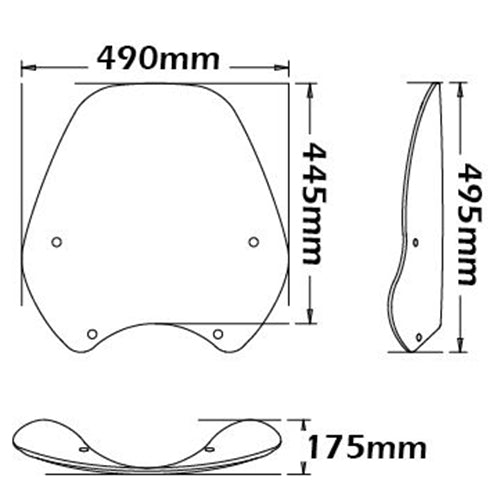 Isotta Medium Screen | Clear | BMW R 850 R 1994 - 2002 - Pyramid Motorcycle Accessories