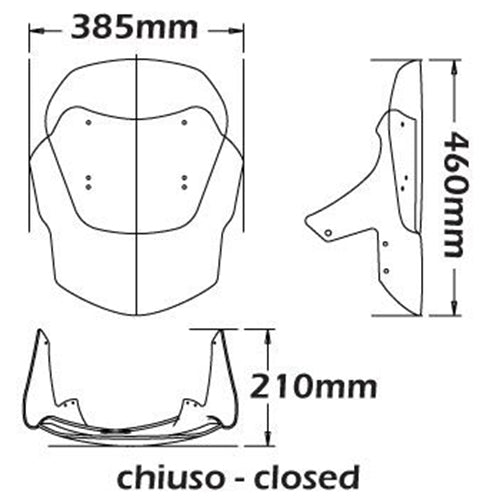 Isotta Low Screen | Clear | BMW F 650 CS Scarver 2002-2004 - Pyramid Motorcycle Accessories