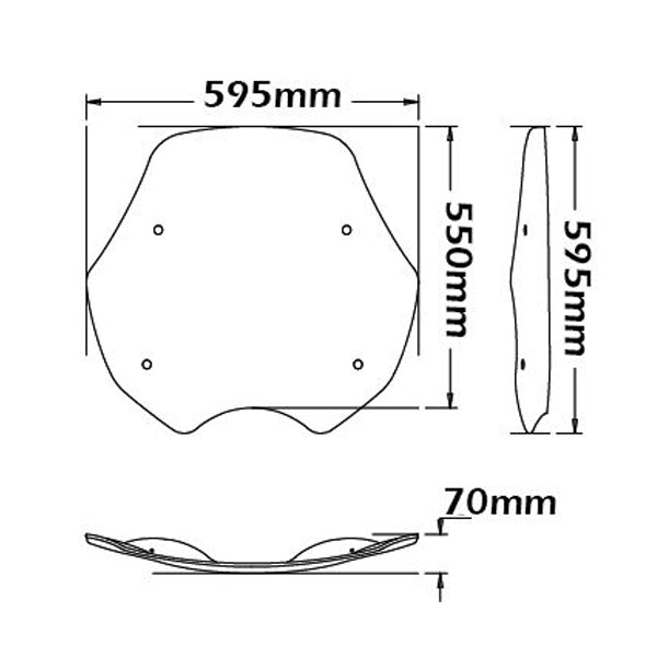 Isotta High Screen | Light Smoke | BMW R 850-1100 R 1994 - 2002 - Pyramid Motorcycle Accessories