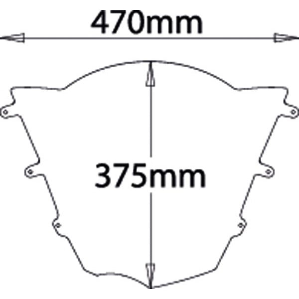 Isotta Double Bubble Screen | Light Smoke | BMW R 1200 S 2004 - 2006 - Pyramid Motorcycle Accessories
