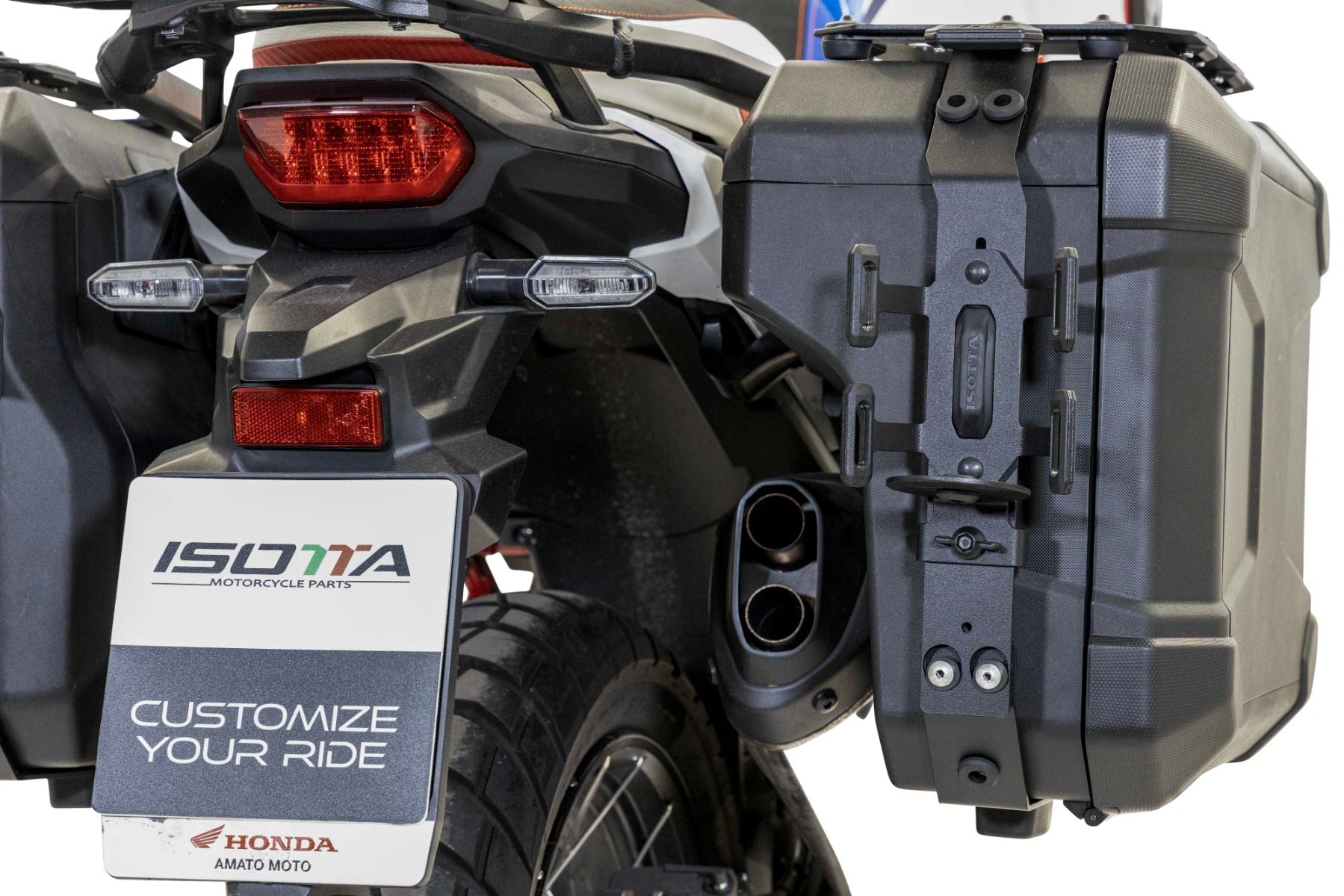 Isotta Bottle Holder For Right Pannier | Black | Honda Africa Twin CRF 1100 L 2020>2024 - Shop name