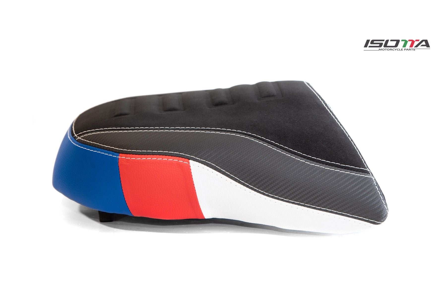 Isotta Comfort Pillion Seat | Black/White/Red/Blue - HP | BMW R 1200 GS Adventure 2013>2019 - Shop name