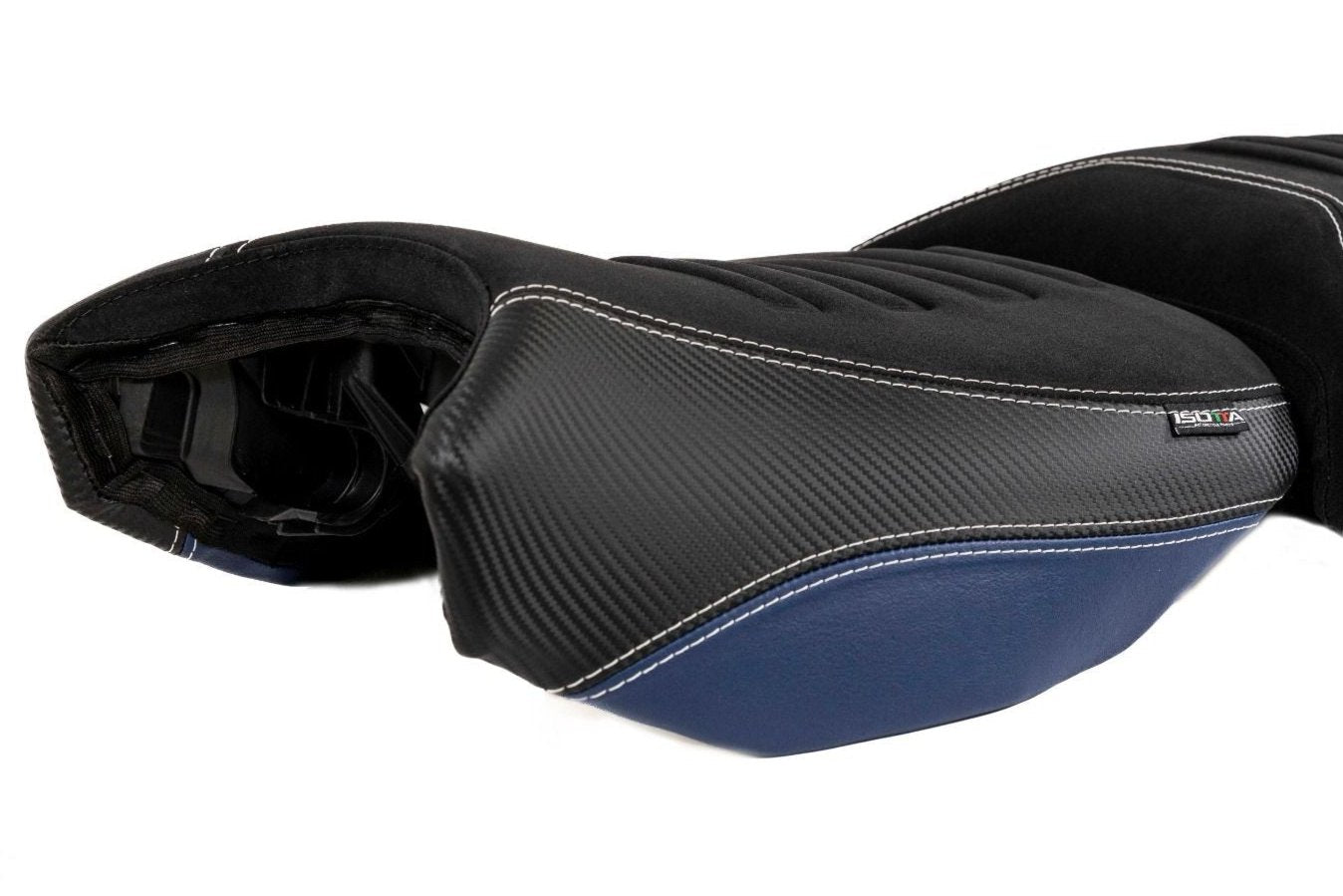 Isotta Comfort Riders Seat | Black/Blue/Red - Trophy | BMW R 1250 GS incl. Adventure 2019>2023 - Shop name