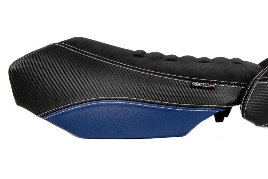Isotta Comfort Riders Seat | Black/Blue/Red - Trophy | BMW R 1250 GS incl. Adventure 2019>2023 - Shop name