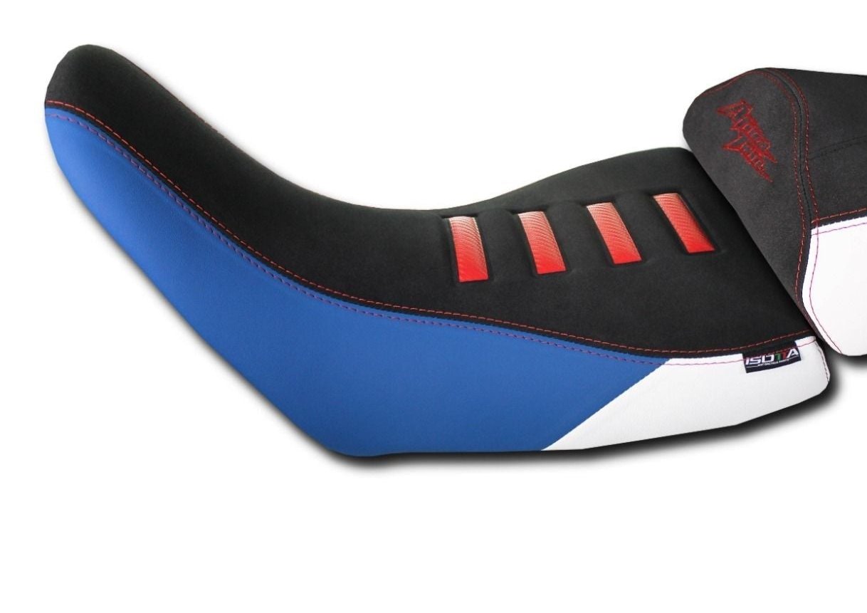 Isotta Comfort Riders Seat - Lowered | Black/White/Blue/Red | Honda Africa Twin CRF1100L (incl. Adventure Sport) 2020>Current - Shop name