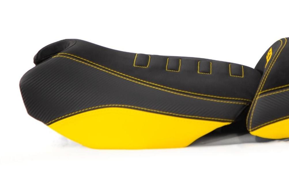 Isotta Comfort Riders Seat - Lowered | Black/Yellow - 40th Anniversary | BMW R 1250 GS incl. Adventure 2019>2023 - Shop name