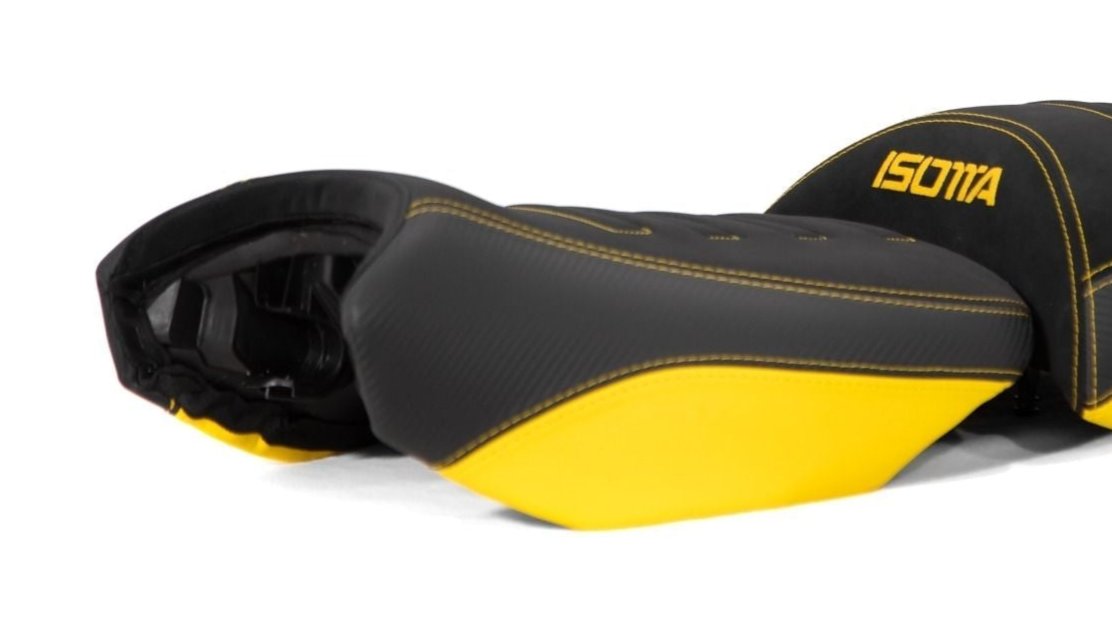 Isotta Comfort Riders Seat - Lowered | Black/Yellow - 40th Anniversary | BMW R 1250 GS incl. Adventure 2019>2023 - Shop name