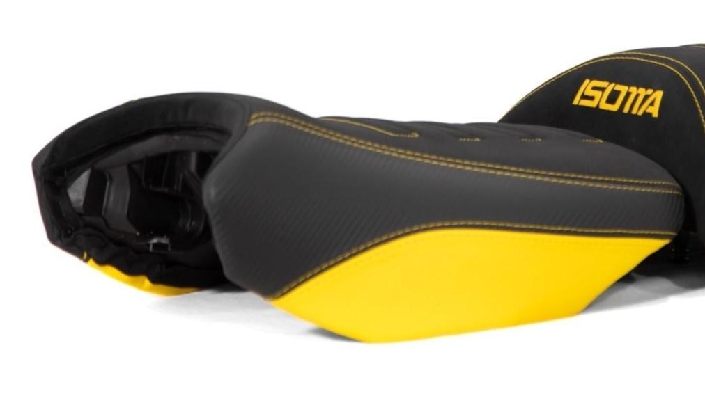 Isotta Comfort Riders Seat with Prostate Channel | Black/Yellow - 40th Anniversary | BMW R 1250 GS incl. Adventure 2019>2023 - Shop name