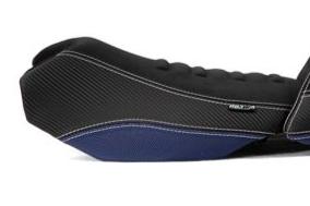 Isotta Comfort Riders Seat with Prostate Channel - Lowered | Black/Blue/Red - Trophy | BMW R 1250 GS incl. Adventure 2019>2023 - Shop name