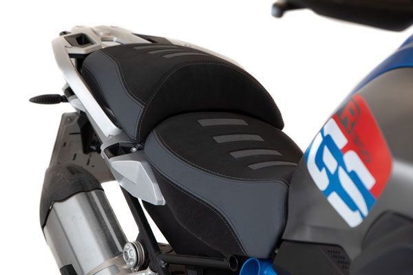 Isotta Comfort Riders Seat with Prostate Channel - Lowered | Black/Grey | BMW R 1250 GS incl. Adventure 2019>2023 - Shop name