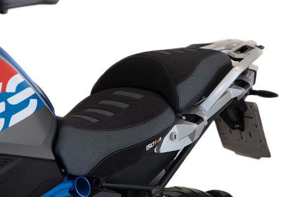 Isotta Comfort Riders Seat with Prostate Channel - Lowered | Black/Grey | BMW R 1250 GS incl. Adventure 2019>2023 - Shop name