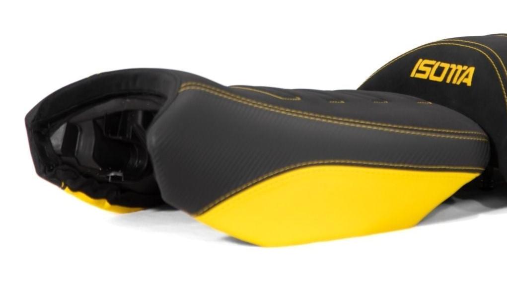 Isotta Comfort Riders Seat with Prostate Channel - Lowered | Black/Yellow - 40th Anniversary | BMW R 1250 GS incl. Adventure 2019>2023 - Shop name