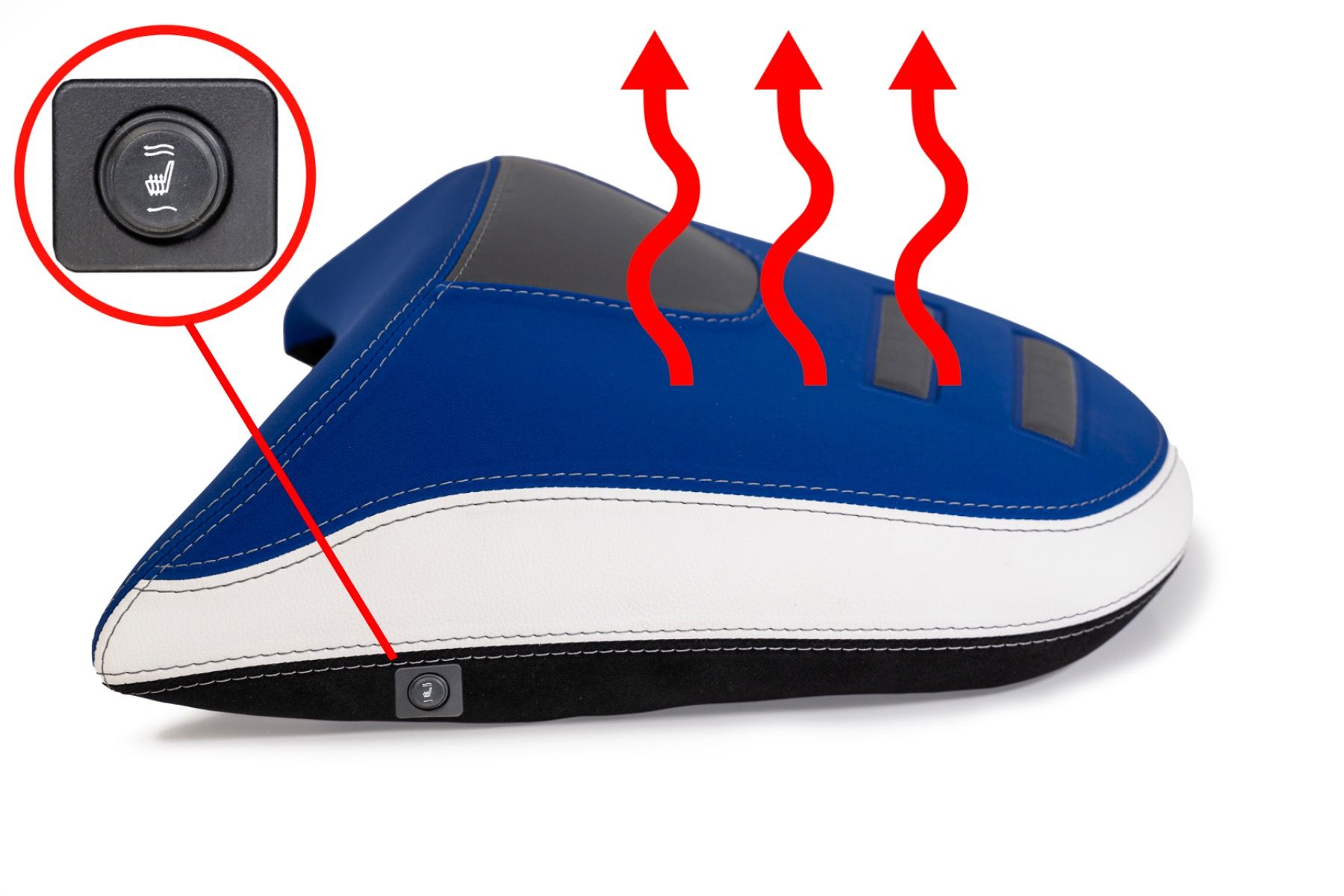 Isotta Heated Pillion Seat - Standard | Blue | BMW R 1300 GS 2023>Current - Shop name