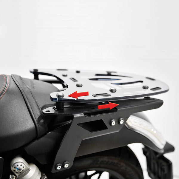 Isotta Luggage Rack - Plexiglass | Light Smoke | Moto Guzzi Audace 2017>2020 - Shop name