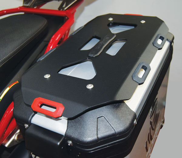 Isotta Luggage Racks For Panniers | Black | Moto Guzzi V 85 TT 2019>2023 - Shop name
