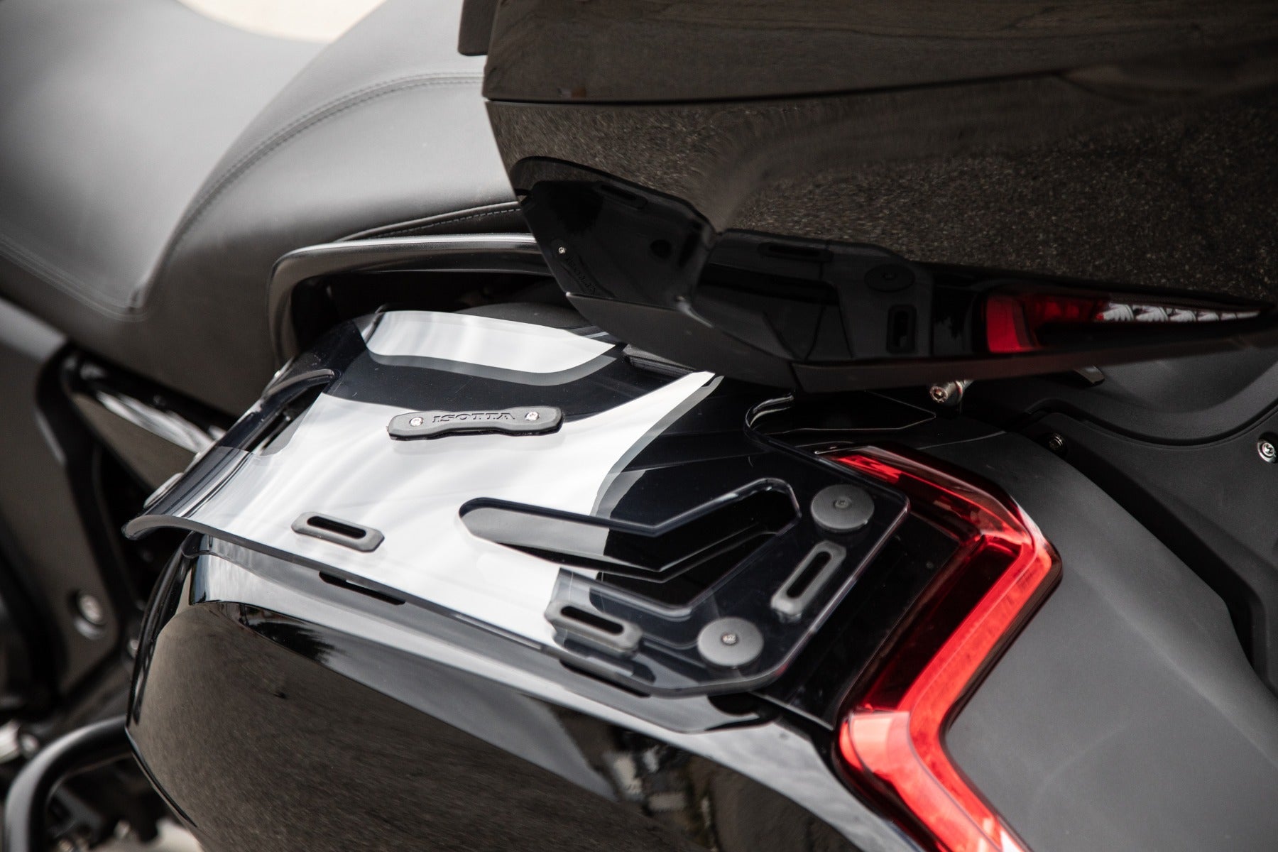 Isotta Luggage Racks For Panniers - Plexiglass | Light Smoke | BMW K 1600 Grand America 2017>2024 - Shop name