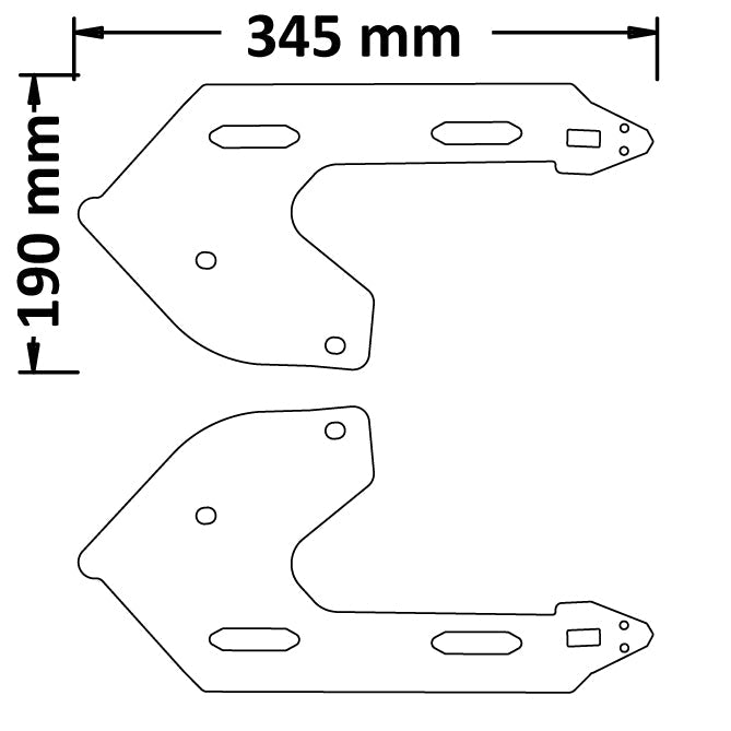 Isotta Side Bag Holders | Black | CFMoto 700CL-X 2021>2024 - Shop name