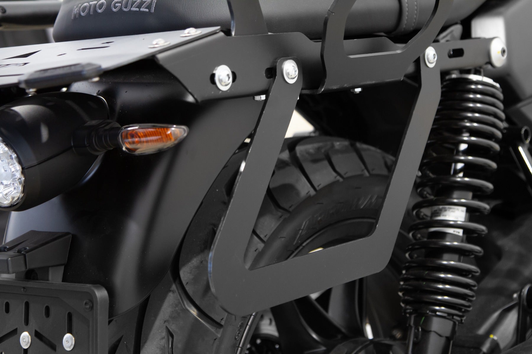 Isotta Side Bag Holders | Black | Moto Guzzi V7 Stone Centenario 2021>2022 - Shop name