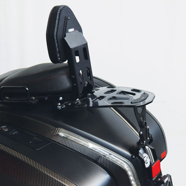 Isotta Tilting Luggage Rack - Plexiglass | Light Smoke | Moto Guzzi MGX 21 2016>2020 - Shop name