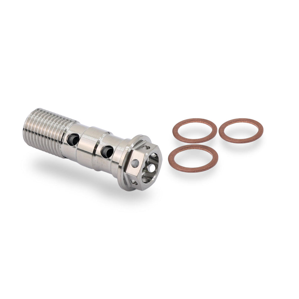 CNC Racing Oil Hose Double Banjo Screw M10x1.0 - Titanium - Shop name
