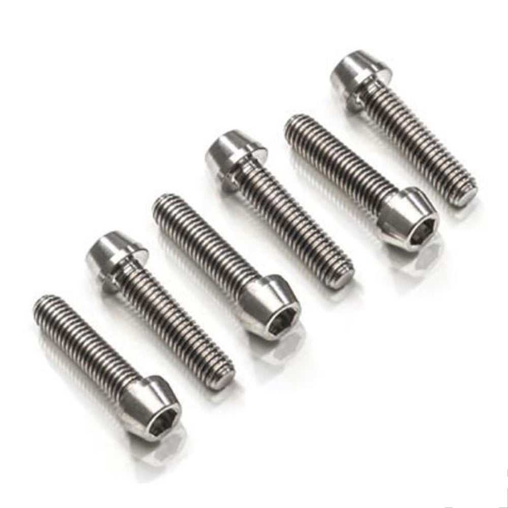 CNC Racing Screws Set Triple Clamp Bottom M6x20 (6 pcs) - Titanium - Shop name