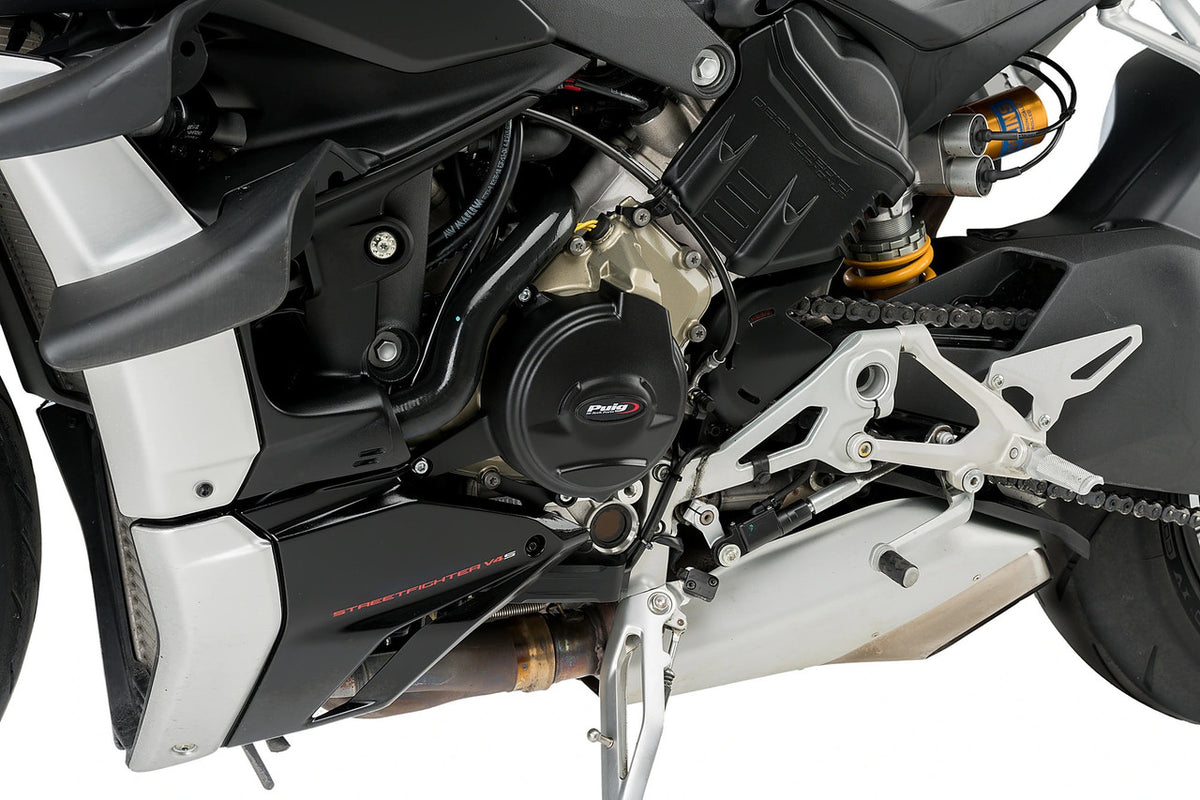 Puig KIT 2 Engine Protectives Covers | Black | Ducati Streetfighter V4/V4 S 2020>2022