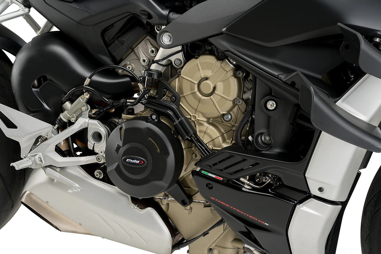 Puig KIT 2 Engine Protectives Covers | Black | Ducati Streetfighter V4/V4 S 2020>2022