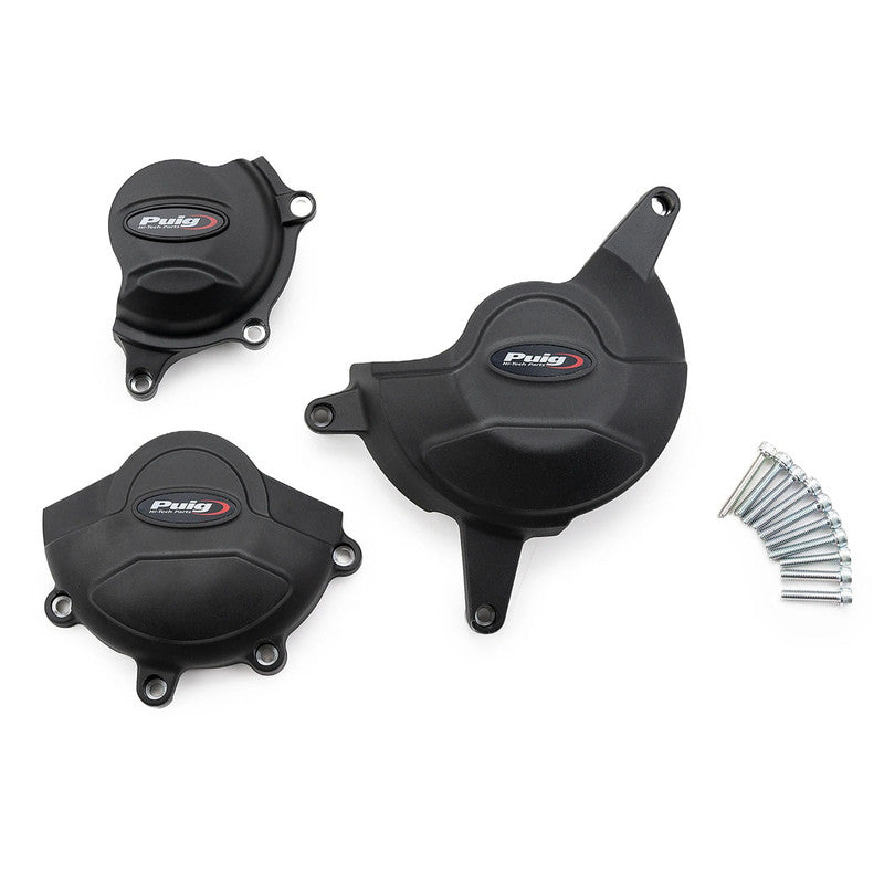 Puig KIT 3 Engine Protectives Covers | Black | Honda CBR 650 R 2021>2023
