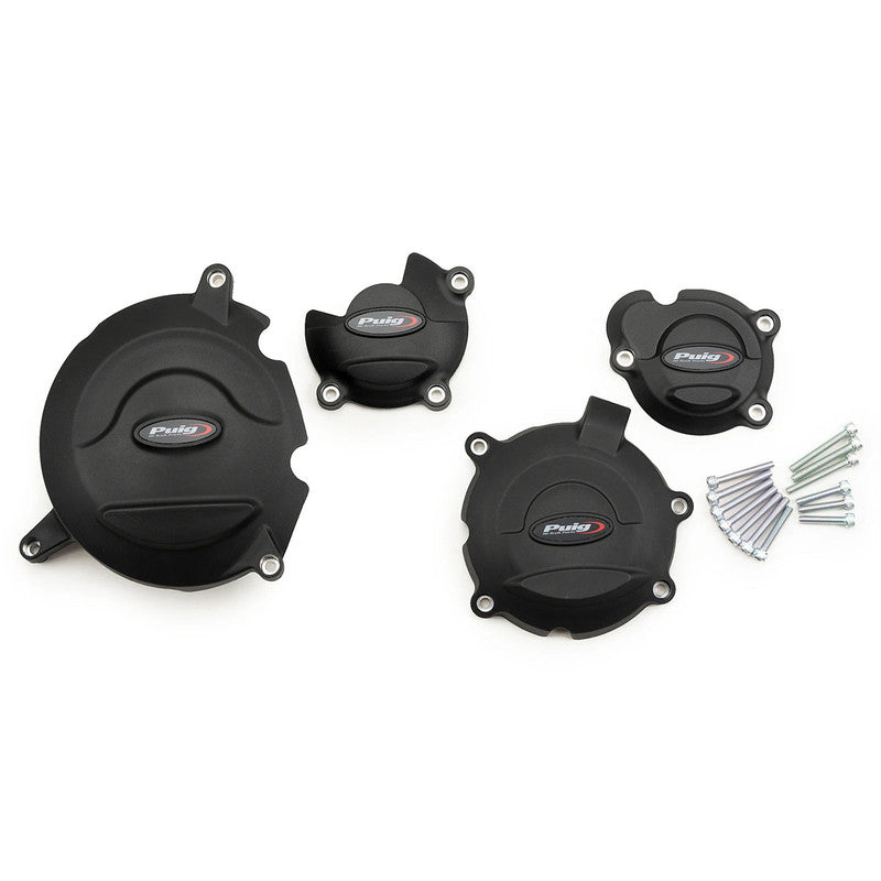 Puig KIT 4 Engine Protectives Covers | Black | Suzuki GSX-S1000/GX