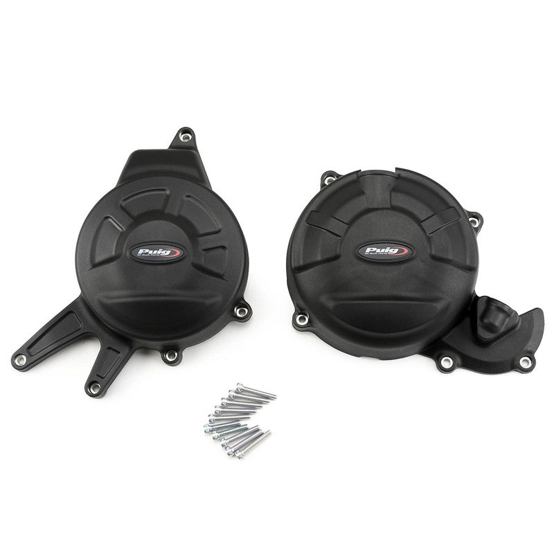 Puig KIT 2 Engine Covers Track | Black | Aprilia RS 660 2021>2026
