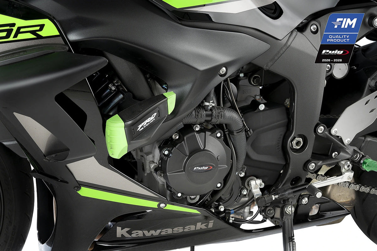 Puig KIT 3 Engine Covers Track | Black | Kawasaki Ninja ZX-6R 2009>2026