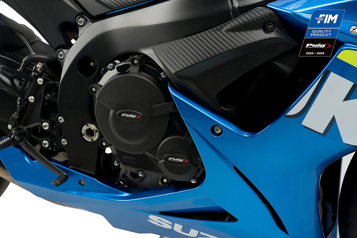 Puig KIT 3 Engine Covers Track | Black | Suzuki GSX-R600 2011>2016