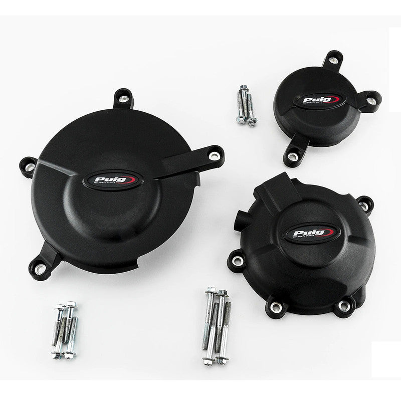 Puig KIT 3 Engine Covers Track | Black | Suzuki GSX-R600 2011>2016