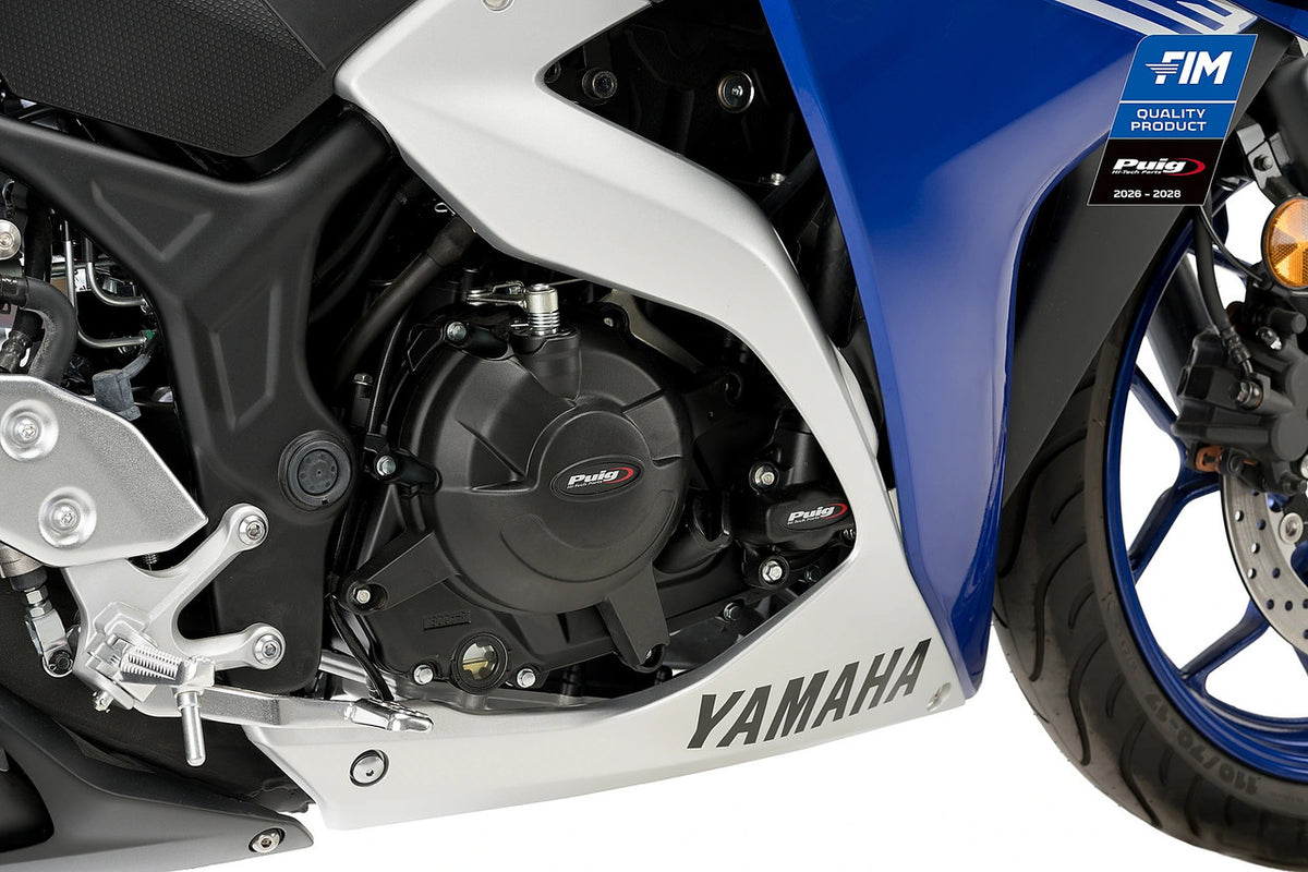 Puig KIT 3 Engine Protectives Covers | Black | Yamaha YZF-R3 2016>2024