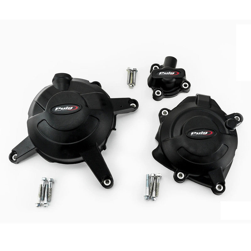 Puig KIT 3 Engine Protectives Covers | Black | Yamaha YZF-R3 2016>2024