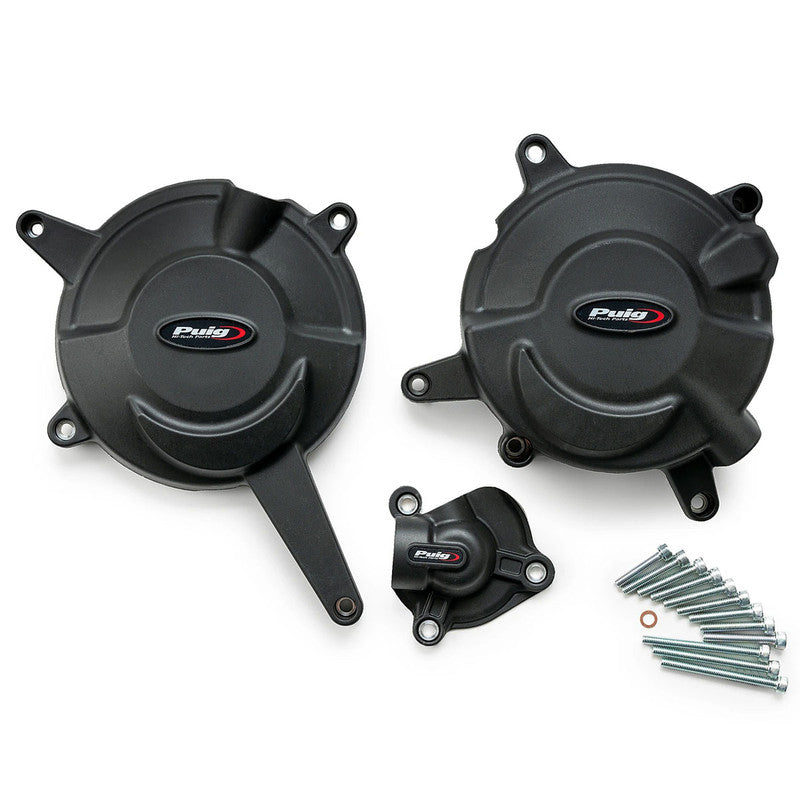 Puig KIT 3 Engine Protectives Covers | Black | Honda CB 750 Hornet 2023>2026