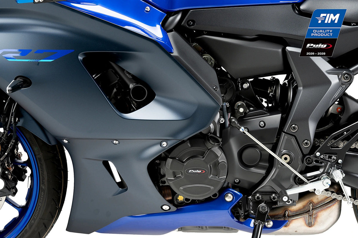 Puig KIT 3 Engine Covers Track | Black | Yamaha YZF-R7 2022>2025