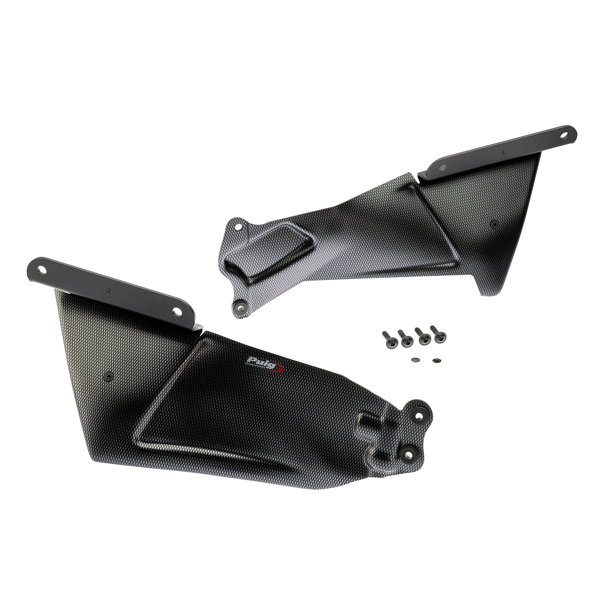 Puig Rear Lower Wind Deflectors | Carbon Look | BMW R1300GS Adventure 2024>Current - Pyramid Motorcycle Accessories